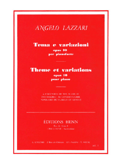 AL06 - Theme et Variations - Opus 10