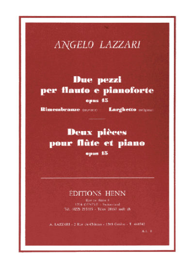 AL08 - 2 pièces pour Flute et Piano Opus 15
