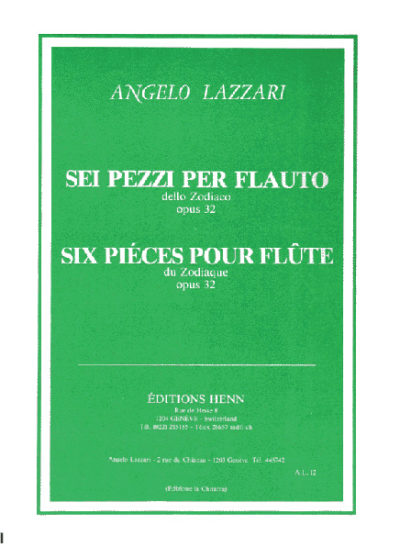 AL12 - Six pièces pour flûte - Opus 12