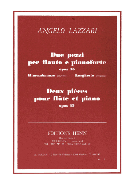 AL08 - 2 pièces pour Flute et Piano Opus 15
