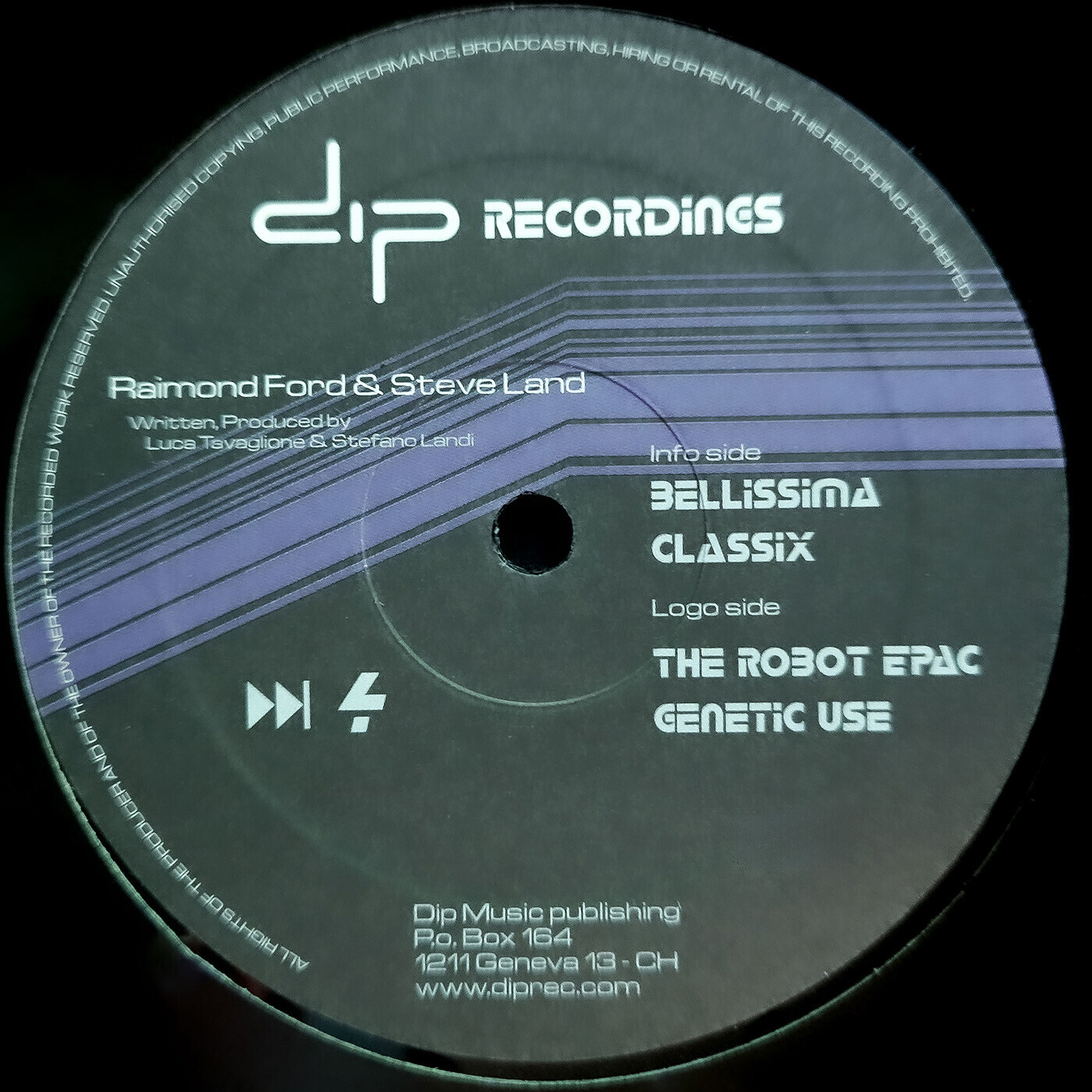 Cover of Raimond Ford & Steve Land - The Robot EP (DIP004) on DIP Recordings.